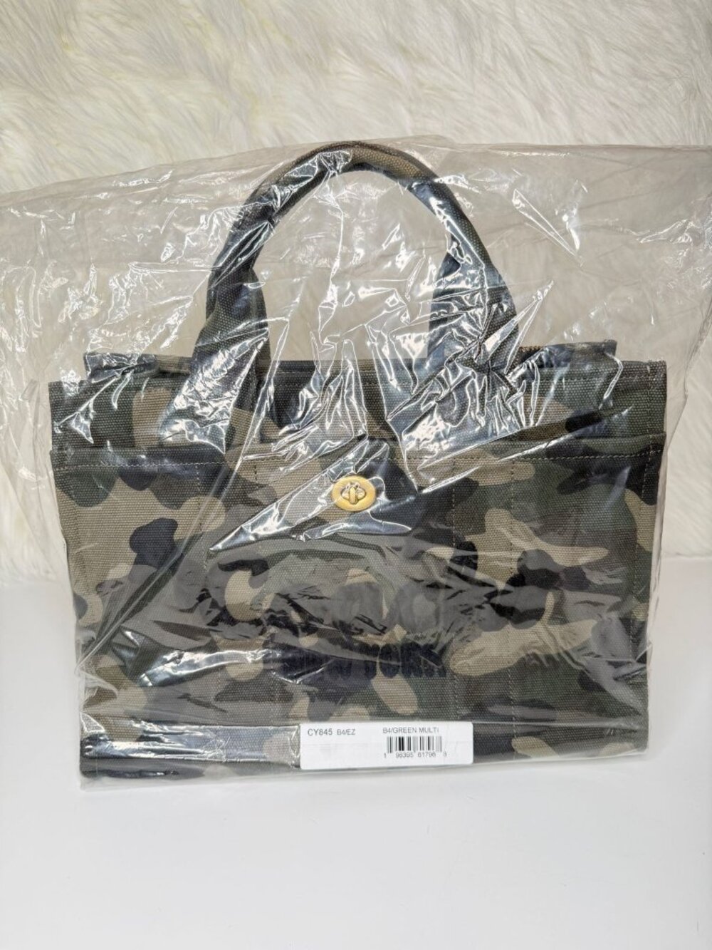COACH Women’s Canvas Cargo Tote Bag with Camo Print - Picture 8 of 8